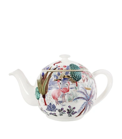 Gien Jardin Du Palais Flamingo Teapot In Multi
