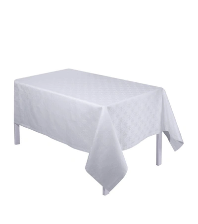 Le Jacquard Français Anneaux Tablecloth (320cm X 170cm) In White