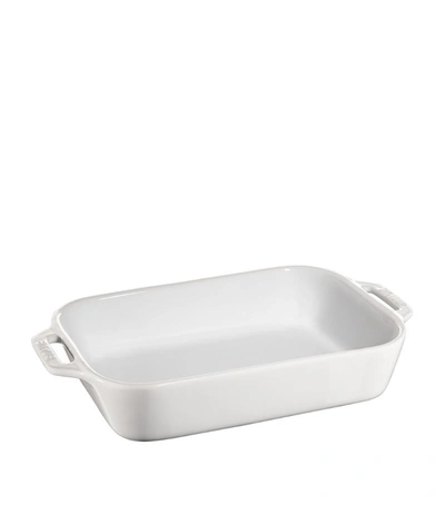 Staub Rectangular Gratin Dish (27cm X 20cm) In White