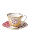 WEDGWOOD BUTTERFLY BLOOM TEACUP AND SAUCER,15513125