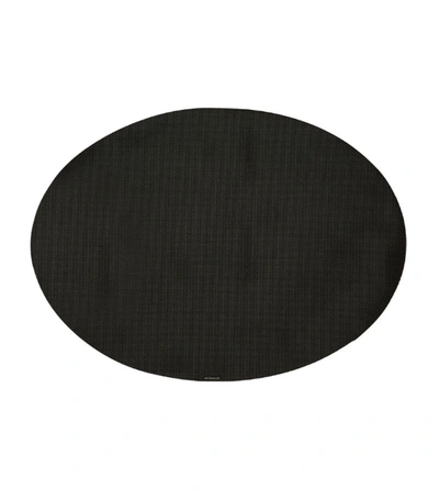 Chilewich Basketweave Oval Placemat In Black
