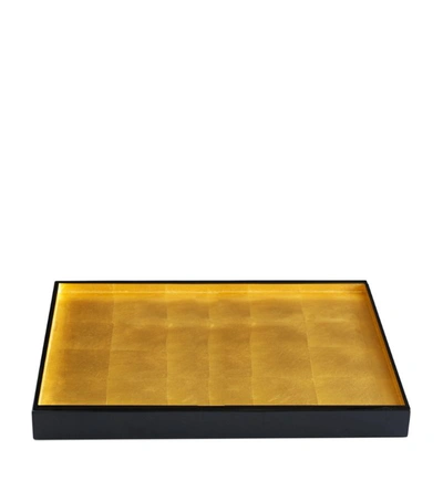 Posh Trading Company Large Gold Leaf London Tray (40cm X 52cm)