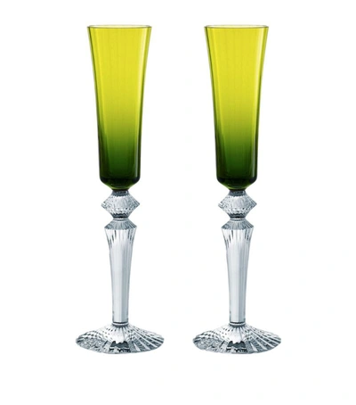 Baccarat Set Of 2 Mille Nuits Champagne Glasses (170ml) In Multi