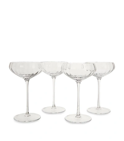 Soho Home Set Of 4 Pembroke Champagne Coupes (280ml) In Clear