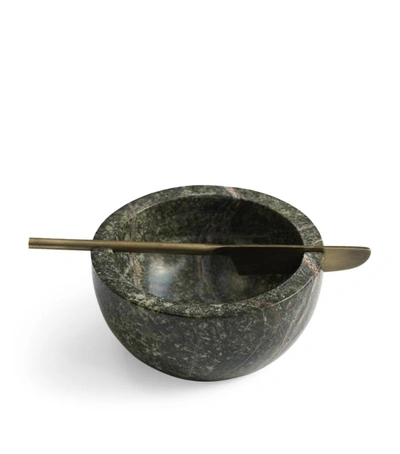 Soho Home Marble Butter Dish In Green
