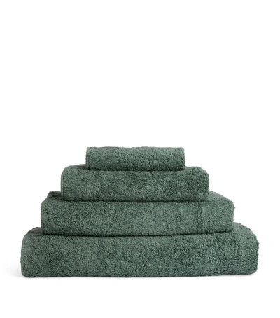 Abyss & Habidecor Super Pile Hand Towel (55cm X 100cm) In Green