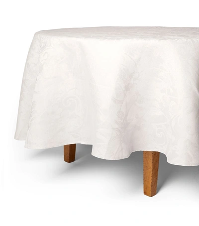 Le Jacquard Français Tivoli Linen Tablecloth (240cm) In Silver