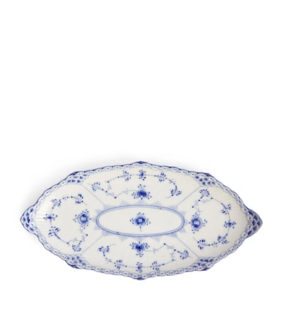 Royal Copenhagen Blue Fluted Oval Dish 24.5cm