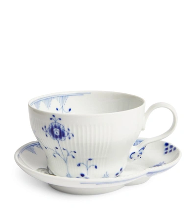 Royal Copenhagen Blue Elements Cup And Saucer 26cl