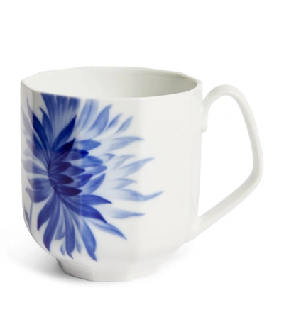 Royal Copenhagen Blomst Dahlia Porcelain Mug 9cm In Blue