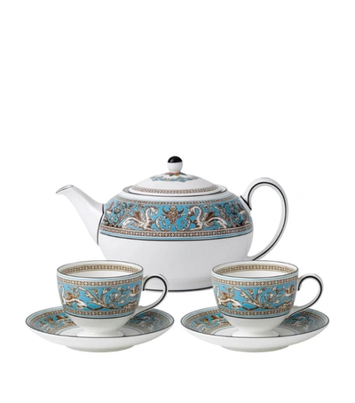 Wedgwood Florentine Turquoise Tea Set In Multi