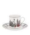 HALCYON DAYS LONDON ICONS ESPRESSO CUP AND SAUCER,16553902