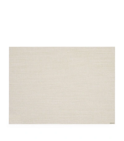 Chilewich Bouclé Rectangular Placemat (36cm X 48cm) In White