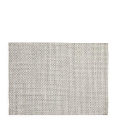 Chilewich Basketweave Rectangular Placemat (36cm X 48cm) In White