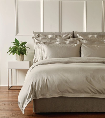 Harrods Of London Richmond Oxford Square Pillowcase Pair (65cm X 65cm) In Grey