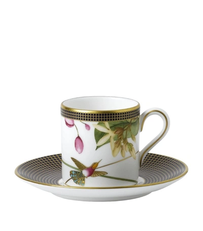 Wedgwood Hummingbird Fine Bone China Coffee Cup And Saucer Set In Multi