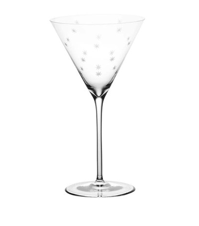 Richard Brendon Set Of 2 Star Cut Martini Glasses (200ml) In Clear