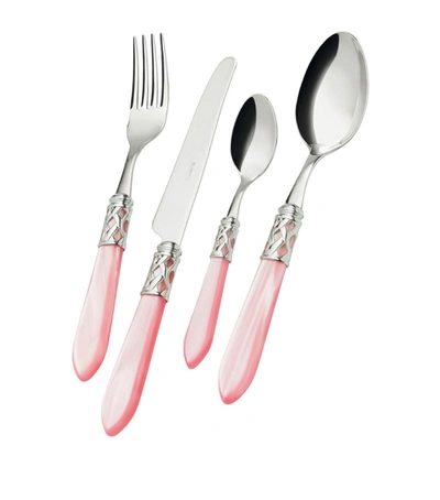 Bugatti Aladdin Stainless Steel 24-piece Cutlery Set In Pink