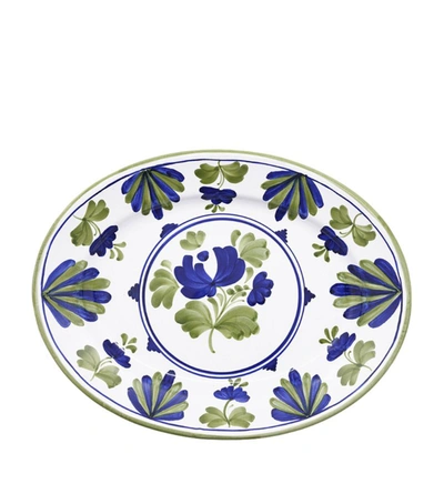 Cabana Magazine Blossom Oval Platter (38cm) In Multi