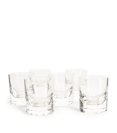 Mario Luca Giusti Set Of 6 Scotch And Whisky Tumblers (200ml) In Clear