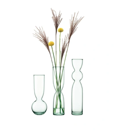 Lsa International Recycled Glass Canopy Vases (set Of 3) In Clear