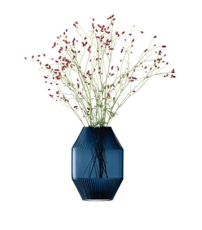 Lsa International Glass Rotunda Vase (37cm) In Blue