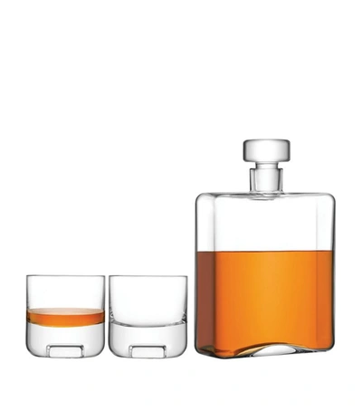 Lsa International Cask Whisky Glasses And Decanter Set In Clear