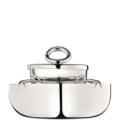 Christofle Small Vertigo Two-piece Caviar Serving Set In Silver