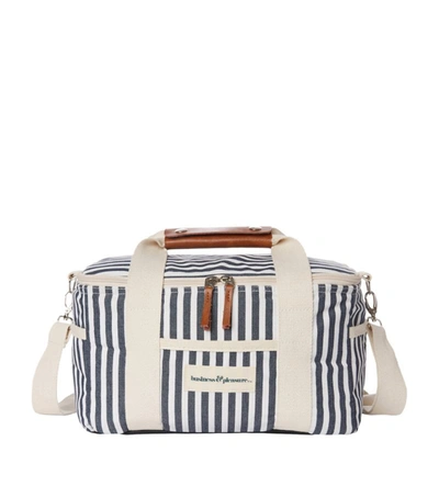 Business & Pleasure Striped Cooler Bag In Navy Stripe