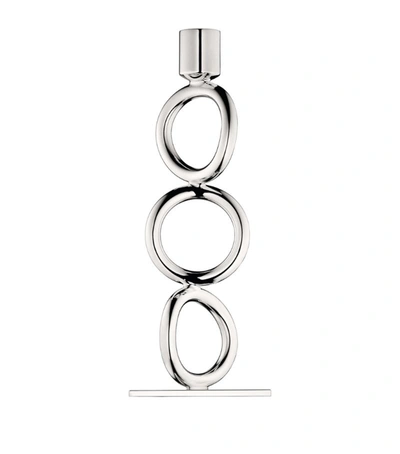 Christofle Silver-plated Vertigo 3-rings Candlestick