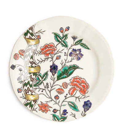 Gien Dominoté Dessert Plate (23cm) In Multi