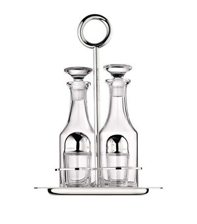 Christofle Crystal Vertigo 4-piece Cruet Set In Silver