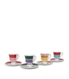 LA DOUBLEJ LA DOUBLEJ RAINBOW MIX ESPRESSO CUPS (SET OF 4),17074158