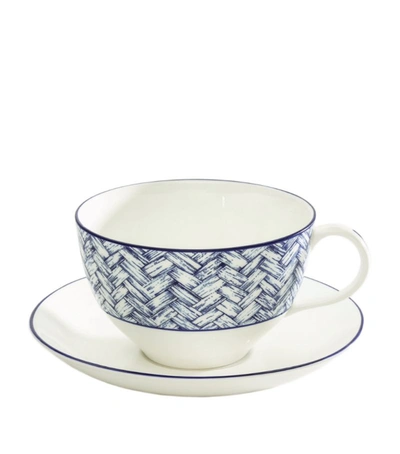 Halcyon Days X Nina Campbell Serengeti Teacup And Saucer In Multi