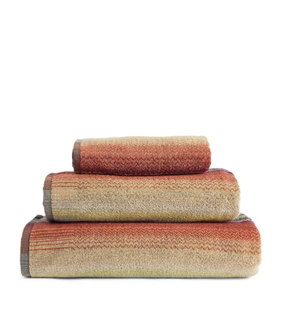 Missoni Archie Hand Towel (40cm X 70cm) In Orange