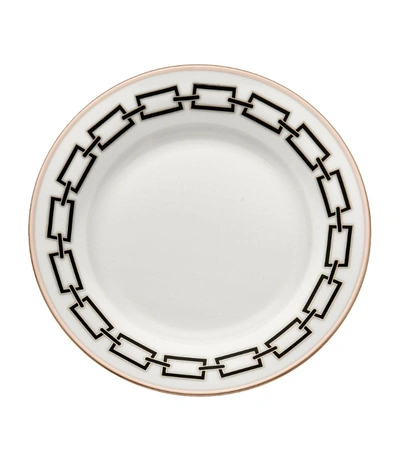 Ginori Catene 22cm Gold-plated Porcelain Dessert Plate In White