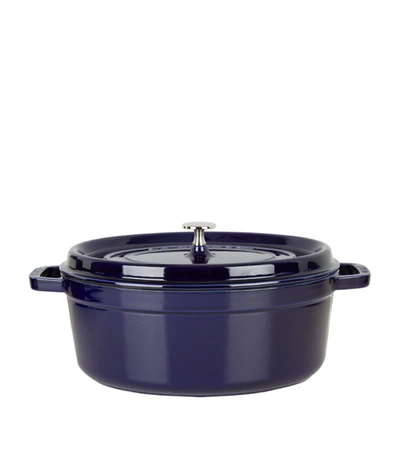 Staub Blue Oval Cocotte (31cm) In Navy