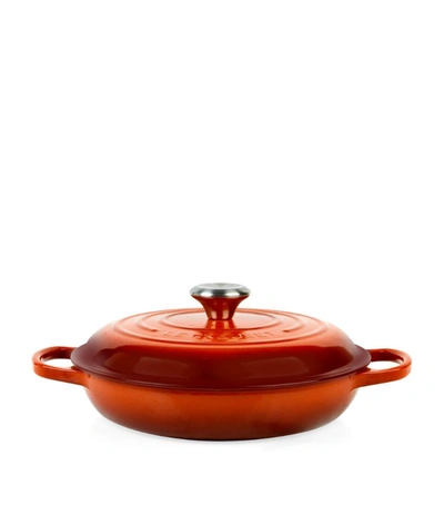 Le Creuset Cast Iron Shallow Casserole Dish (30cm) In Pink