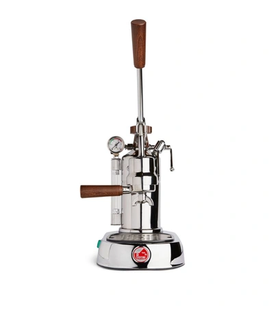 La Pavoni Professional Lusso Wood Coffee Machine In Silver