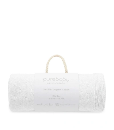 Purebaby Organic Cotton Essentials Blanket In White