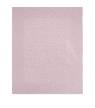 Paz Rodriguez Wool Knitted Blanket In Pink