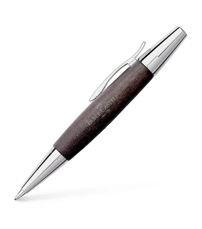 Faber Castell E-motion Pearwood Ballpoint Pen In Black
