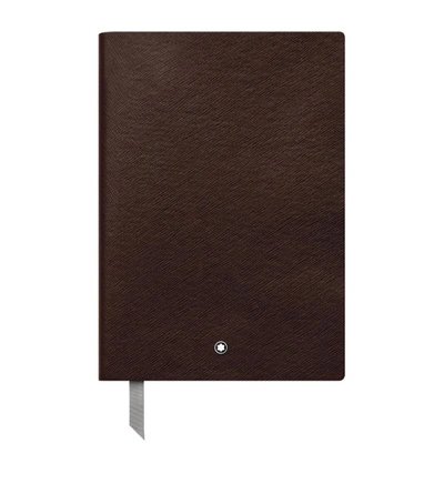 Montblanc 146 Cross-grain Leather Notebook In Brown