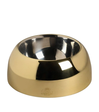 Lord Lou Gold Capri Gold-tone Stainless-steel Pet Bowl S