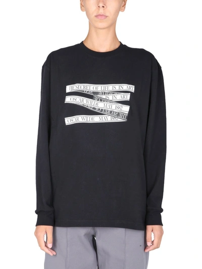 Jw Anderson "oscar Wild" T-shirt In Black