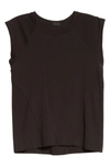 Atm Anthony Thomas Melillo Schoolboy Cotton Slub Jersey Sleeveless T-shirt In White