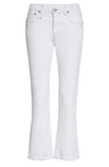 R13 Kick Fit Cropped Flared Jeans In Bale White