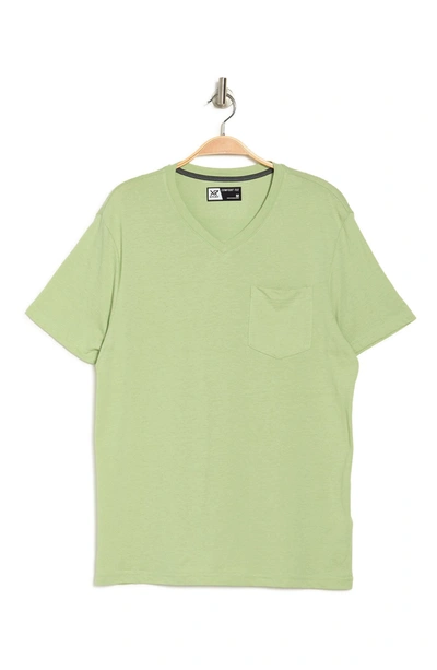 X-ray Patch Pocket V-neck T-shirt In Dusty Mint