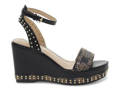 Guess Womens Black Other Materials Wedges