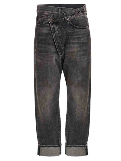 R13 Grey Cross Over Denim Jeans